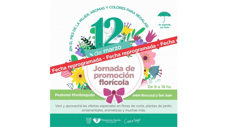 Reprograman la Jornada de Promoción Florícola